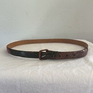 Genuine Multicolor Alligator Skinny Belt